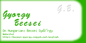 gyorgy becsei business card